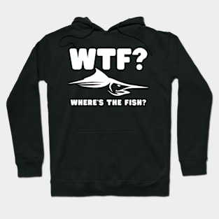 Where's The Fish funny Fishing Hoodie